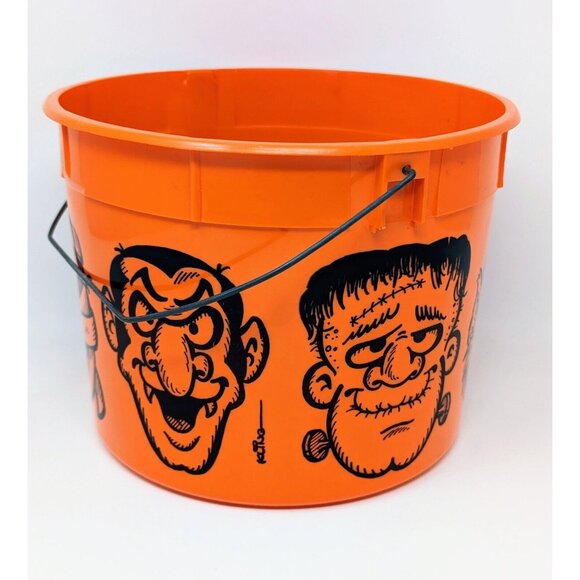 Shamrock Industries Universal Monsters Halloween Bucket Trick or Treat Pail VTG - Picture 4 of 5